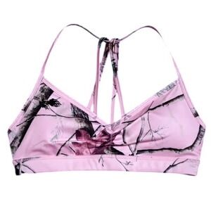 Civil Regime Energy Bra Baby Pink Bankai Camo Athletic Sports Bra Size Large